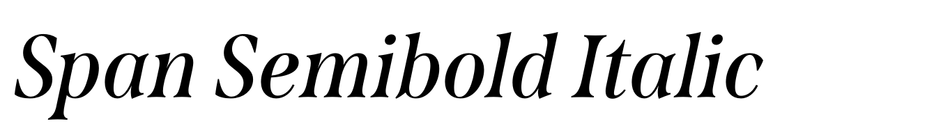 Span Semibold Italic